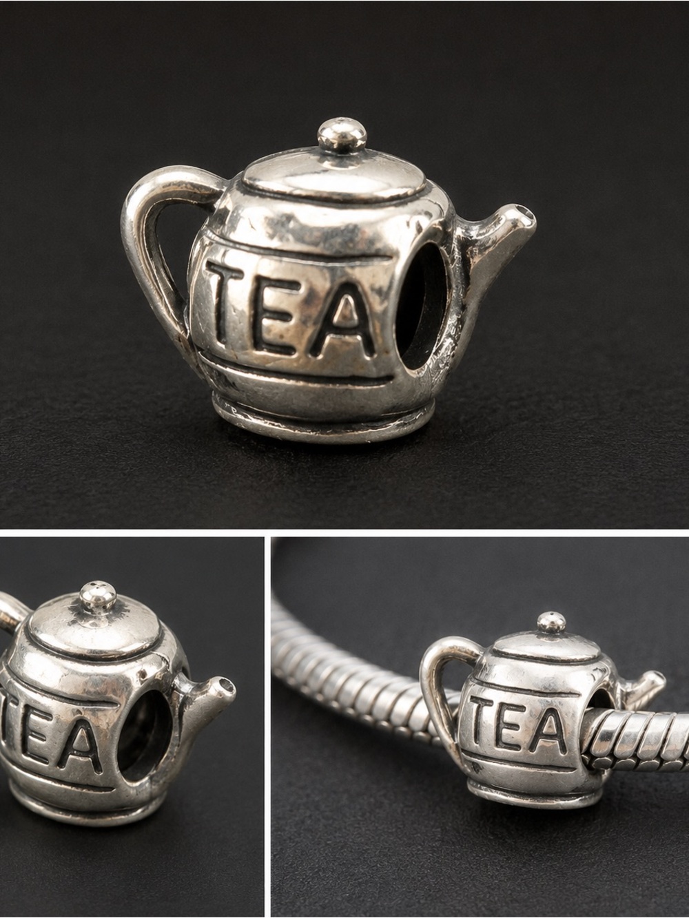 Pandora-Compatible Tea Pot Charm